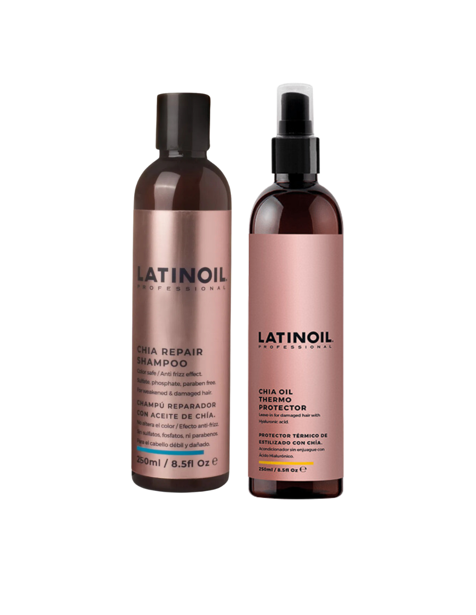 Kit Latin Oil Chia Repair Shampoo 250ml + Chia Oil Thermo Protector 250ml