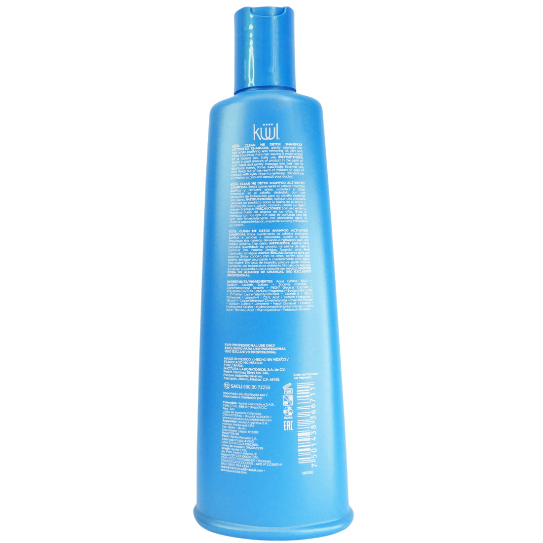 Clean Me Detox Shampoo 300ml - Con carbón activado para todo tipo de cabello