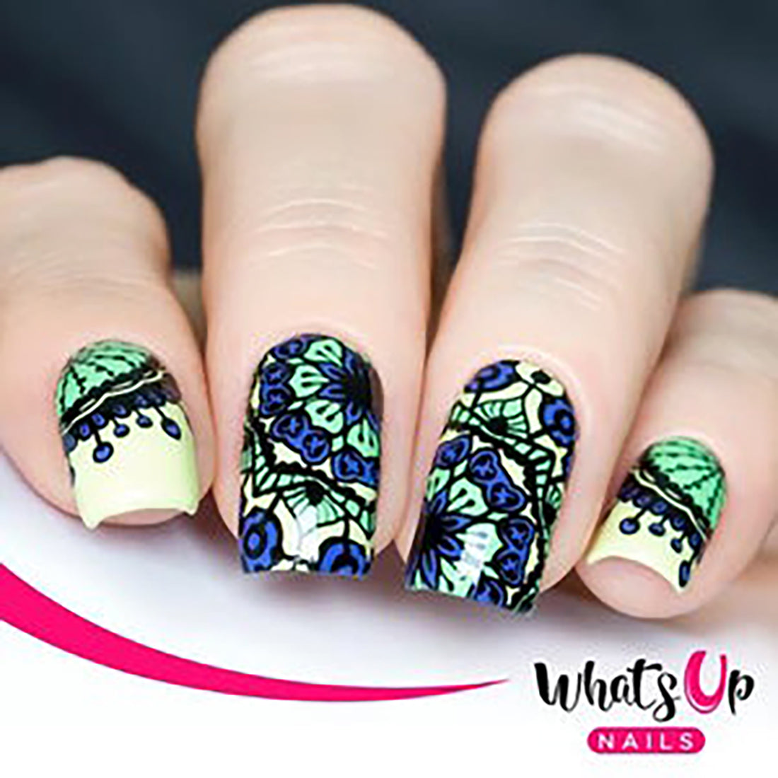 Whats up Nails A008 Mandala Blossoms "Placa de estampación"