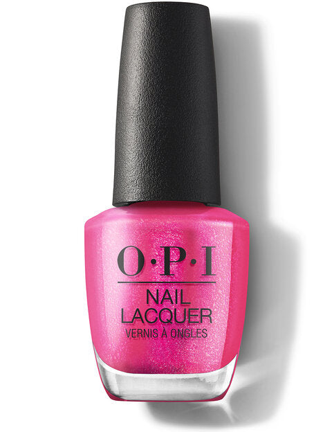 OPI Esmalte de uñas con larga duración, color rosa con Glitter, el cual da un termino brillante