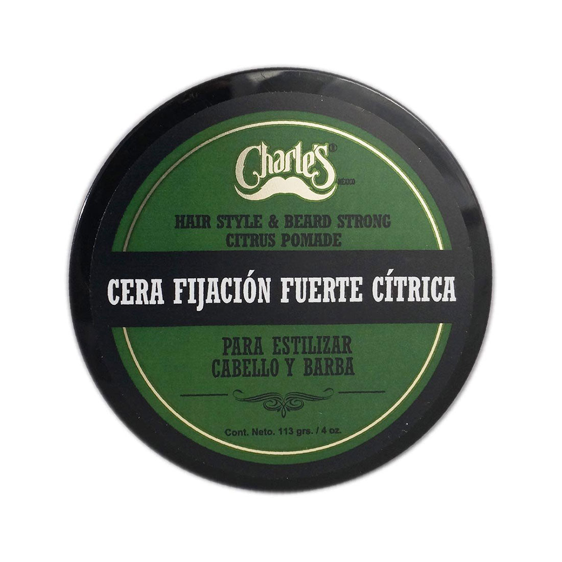 Charles Cera Fijación Fuerte Cítrica. Para estilizar cabello y Barba