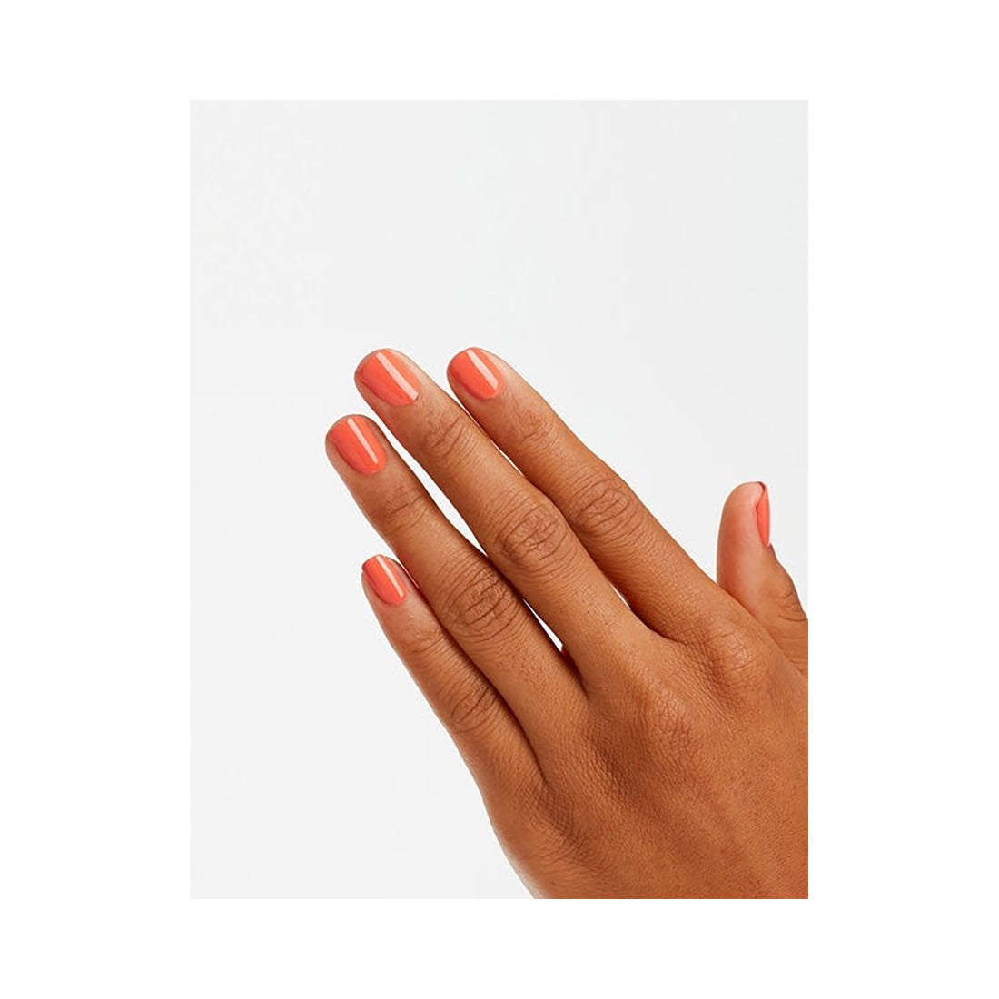 OPI gel en frio de larga duración, color naranja con termino brillante