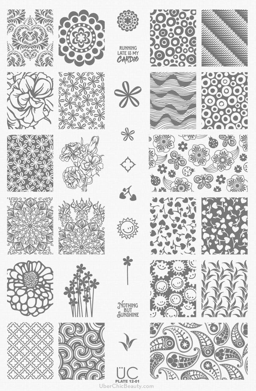 UCB Placas para uñas colección 12